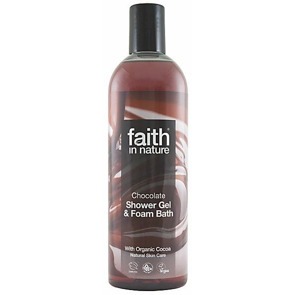 Гель для душа Пена для ванны натуральная Faith in nature с эфирными маслами Какао и Чайного дерева, 250мл