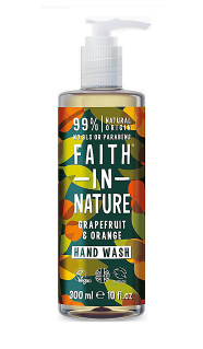 Антибактерильное жидкое мыло Faith in nature 300 мл с маслами Грейпфрута и Апельсина